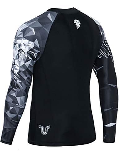 HUGE SPORTS Wildling Series UV Protection Quick Dry Compression Rash Guard (Lion,L) - Image 4