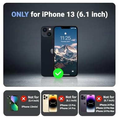 jaroco Magnetic for iPhone 13 Case, [Compatible with MagSafe][Military Grade Drop Protection][Heavy Duty Protection][Non-Slip][Shockproof] 2-Layer Durable Bumper Phone Case 6.1''-Black - Image 2