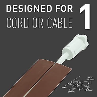 Legrand Wiremold CDB-15 Corduct 15 Foot Cord Cover for Floors, Holds 1 Cord or Cable, Brown (1 Pack) - Image 3