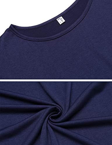 Kancystore Plus Size Dresses for Curvy Women Summer Casual Loose Swimsuit Cover Up Dress 4X Navy Blue - Image 3
