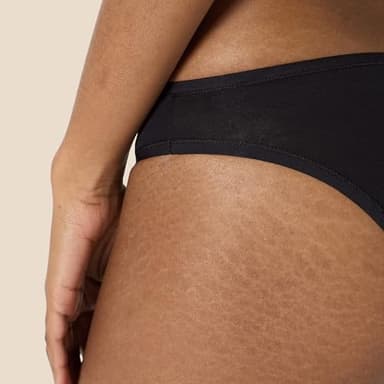 Amazon Essentials Women's Cotton Bikini Brief Underwear (Available in Plus Size), Pack of 6, Black, Medium - Image 4