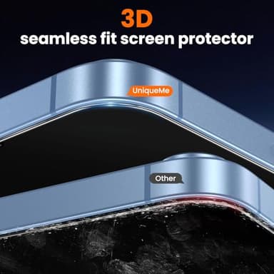 UniqueMe Screen Protector for iPhone 16e / iPhone 13 / iPhone 13 Pro/iPhone 14 Screen Protector Tempered Glass Full Coverage, Easy Installation, Case Friendly 2 Packs - Image 6