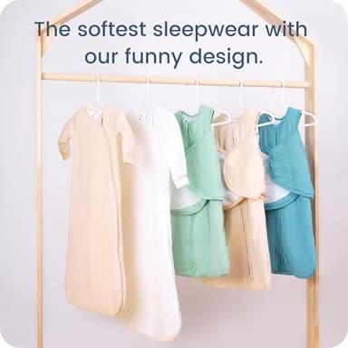 TOTBASIC Baby Swaddle Blanket 3-6 Months, 1.0 TOG 3-Way Adjustable Baby Sleep Sack, Oat - Image 7