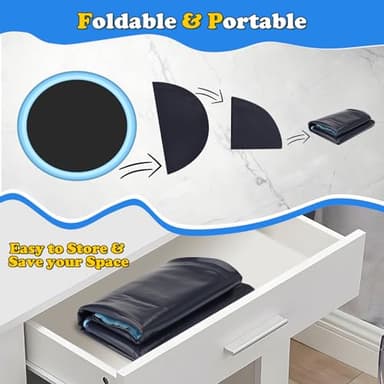 CACSPS 140" Non-Slip Splash Pad for Kids and Dog, Thicken Sprinkler Pool Summer Outdoor Water Toys, Extra Large Backyard Wading Pool for Children Boys & Girls or Pet Dog (Blue) - Image 6