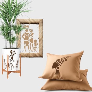 African Tribal Stencils for Painting on Wood, 9 Pieces 6 x 6 inch, Canvas, Paper, Fabric, Walls and Furniture, African Stencil, Home Décor, Reusable DIY Art and Craft STENCILAIR - Image 8