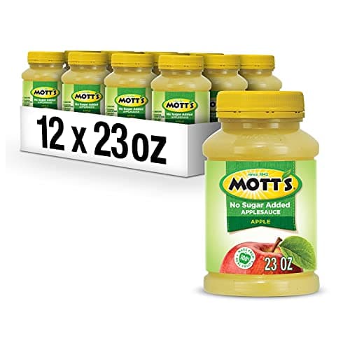 Mott's No Sugar Added Applesauce, 23 Oz Jar (Pack Of 12), Good Source Of Vitamin C, No Artificial Flavors - Image 1