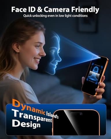 Mkeke for iPhone 17 Pro Max Privacy Screen Protector 3 Pack, 25° Anti Spy & Auto Installation Privacy Screen Protector 9H+ Hardness Full Edge Coverage Tempered Glass for iPhone 17 Pro Max 6.9 inch 2025 - Image 3