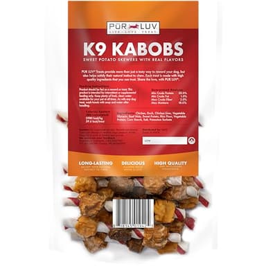 Pur Luv Dog Treats, K9 Kabobs Made with Real Chicken, Duck, and Sweet Potato, 12 Ounces, Dog Snacks, Healthy, Easily Digestible, Long-Lasting, High Protein Treat, Satisfies Urge to Chew - Image 2