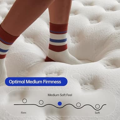 KOULABR Z Queen Size Mattress, 12 Inch Hybrid Mattress in a Box, Gel Memory Foam, Individually Wrapped Pocket Coils Innerspring, Pressure Relief, Medium Firm (12 INCH, Queen (New)) - Image 3