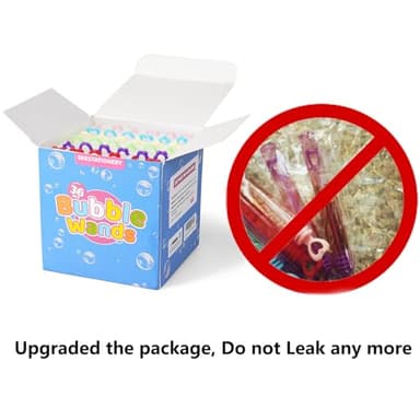 SKK Stationery 36 Pc Mini Bubble Wands, 6 Colors, Party Favors, Outdoor & Christmas Bubble Blower for Kids, Easter & Birthday - Image 4