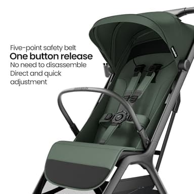 MAMA&BABY Packa Travel Stroller with One-Hand Automatic Folding, Ultra-Compact & Lie-Flat Mode, Lightweight Baby Stroller with Large UPF 50+ Canopy, Backrest Mesh Ventilation Panel - Image 7