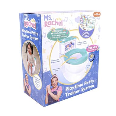 Ms. Rachel 2-in-1 Playtime Floor Potty Trainer With Sound - Stage 1 Training - Removable Potty Seat for Stage 2 Training - 6 Ms. Rachel Sounds and Music - Storage - Removable Parts for Easy Cleaning - Image 8