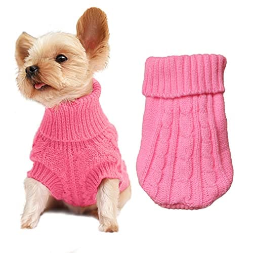 Dog Sweaters for Small Dogs, Pet Sweaters Classic Knitwear Winter Girl Boys Dog Clothes Chihuahua Coat Warm Puppy Costume Clothing Cute Doggie Sweater Apparel for Yorkie Christmas - Image 1