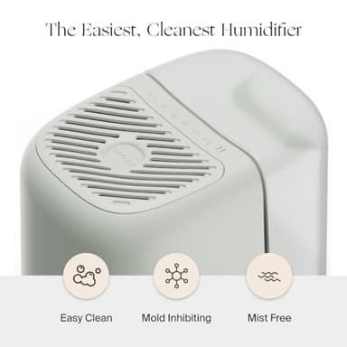 Canopy Bedside Humidifier 2.0, White, 36 HR Run Time, 2.5L Capacity - Reading Light & White Noise - Alleviate Symptoms of Allergies, Flu, Cold, Dry Skin - Humidifier, Filter, Power Cord & Adapter - Image 2