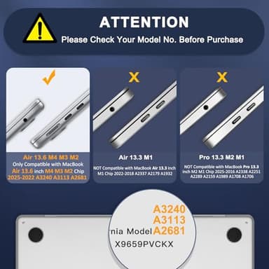 MOSISO Compatible with MacBook Air 13 inch Case 2025 2024 2023 2022 M4 A3240 M3 A3113 M2 A2681, Hard Shell&Sleeve Bag&Keyboard Skin&Webcam Cover&Screen Film for MacBook Air 13.6 inch, Baby Pink - Image 2