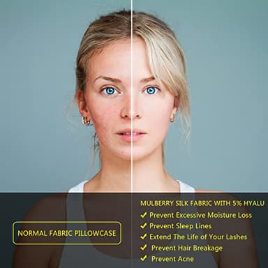 Silk Pillowcase 2 Pack, Natural Mulberry Silk Pillow Cases, Anti Acne Silk Pillowcase for Hair and Skin, King Size Silk Satin Pillowcase Set of 2 with Hidden Zipper, Gifts for Women Men, White - Image 4