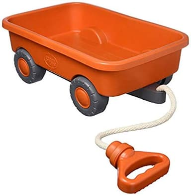 Green Toys Wagon, Orange CB - Pretend Play, Motor Skills, Kids Outdoor Toy Vehicle. No BPA, phthalates, PVC. Dishwasher Safe, Recycled Plastic. - Image 1