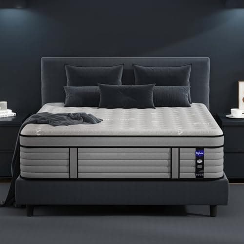 DIFAME Firm Queen Mattress, 18 Inch Queen Size Hybrid Mattress in a Box with Gel Memory Foam, Upgraded Pocket Springs for Motion Isolation, Breathable & Cooling Fabric, Back Pain Relief, Edge Support - Image 1