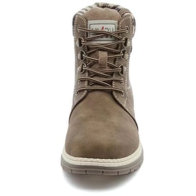 ANJOUFEMME Work Hiking Boots For Women Waterproof - Womens Outdoor Ankle Boots Lightweight Snow Winter Boots For Trekking Walking Camping FNW18-KHAKI-G-6.5 - Image 2