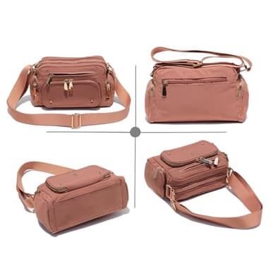 Women Fashion Tote Crossbody Handbags for Women Multi Pockets Shoulder Bag Nylon Travel Purse - Image 6