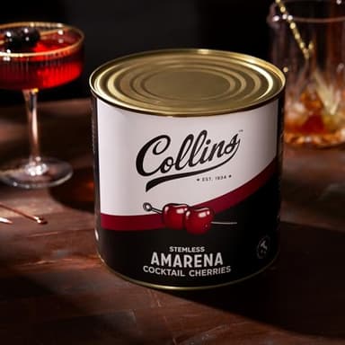 Collins Amarena Cherries - Garnish, Cocktails, Desserts, Gluten Free and Vegan Italian Sweet Tart Sour Cherry, Perfect for Bars, Restaurant, Food Service, Bakery, Pastry Shop, 7 lb (3.18 kg) Set of 1 - Image 5