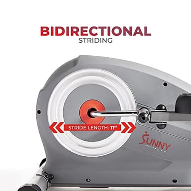 Sunny Health & Fitness Essentials Series Smart Elliptical Trainer with Exclusive SunnyFit® App Enhanced Bluetooth Connectivity - SF-E322002 - Image 5