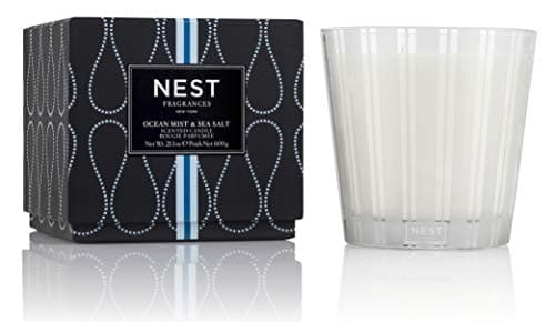 NEST New York Scented 3-Wick Candle, Ocean Mist & Sea Salt - 21.2 oz - Up to 100-Hour Burn Time - Reusable Glass Vessel - Image 1
