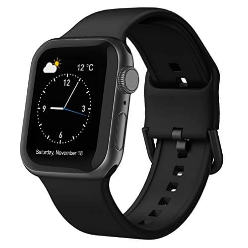 Sport Band Compatible with Apple Watch Bands 49mm 46mm 45mm 44mm 42mm 41mm 40mm 38mm, Soft Silicone Replacement Strap with Classic Clasp for iWatch Series 11 10 9 8 7 6 5 4 3 2 1 SE Ultra Women Men - Image 1