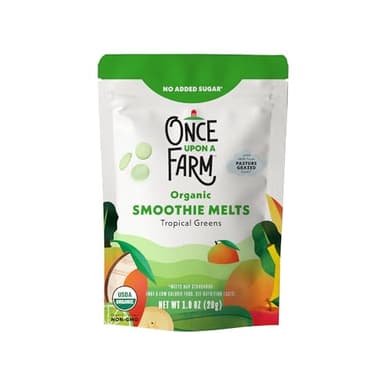 Once Upon A Farm Organic Smoothie Melts, Tropical Greens, No Added Sugar, Kosher, USDA Certified Organic, Non-GMO, 1 Ounce (Pack of 8) - Image 3