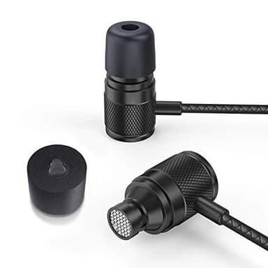 LUDOS Ultra Wired Earbuds in-Ear Headphones, 5 Years Warranty, Earphones with Microphone, Noise Isolating Ear Buds, Memory Foam for iPhone, Samsung, School Students, Kids, Women, Small Ears - Black - Image 10