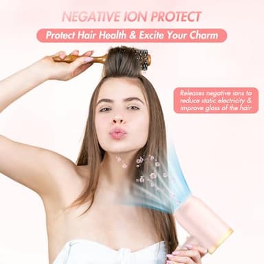 ANIEKIN Hair Dryer, 1875 Watts Fast Drying Blow Dryer with Diffuser and Concentrator, Compact Lightweight Hair Dryer for Women and Men - Image 3