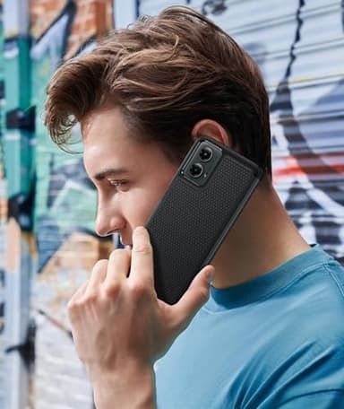FNTCASE for Motorola Moto G-5G-2024 Case: Dual Layer Heavy Duty Cell Phone Protective Cover Shockproof Rugged with Non-Slip Textured - Military Drop Protection Bumper Tough Case (Black) - Image 4