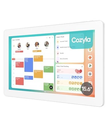 Cozyla Digital Calendar+ 2: 15.6'' Wall Planner Touch Screen Chore Chart Customize Dashboard Smart Electronic Calendar for Family Schedules Meal Planner Support App Store with Stand White - Image 1