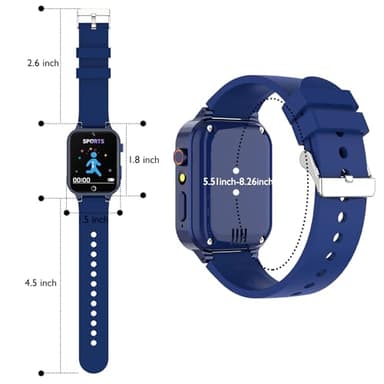 Luyiilo Smart Watch for Kids, with 26 Puzzle Games, Touch Screen, HD Camera, Alarm Clock, Toys for Ages 4-12 Years Old.Birthday Gift for Boys Girls (Blue) - Image 7