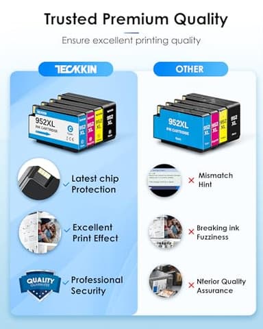 952XL Ink Cartridges (4-Pack) for HP 952XL Ink Cartridges Combo Pack High Yield Work for HP OfficeJet 8702, OfficeJet Pro 7720, 7740, 8210, 8710, 8720, 8730, 8740 Printer (Black Cyan Magenta Yellow) - Image 5
