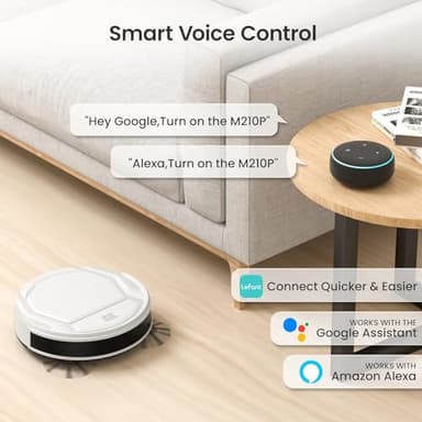Lefant Robot Vacuum with Remote- Super Thin, Powerful Suction, Quiet,120 Mins Runtime, Self-Charging Robotic Vacuum Cleaner, APP/Voice/WiFi/Alexa Control, Ideal for Pet Hair and Hard Floor - Image 8