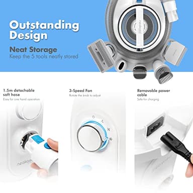 Neakasa P2 Pro Dog Grooming Kit, Pet Grooming Vacuum Suction 99% Hair, Professional Grooming Clippers with 5 Proven Grooming Tools, 2L Large-capacity Easy Empty Dustbin for Dogs Cats and Other Animals - Image 7
