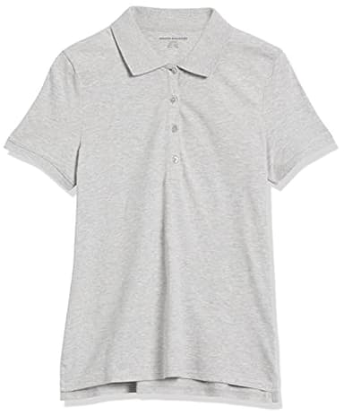 Amazon Essentials Women's Short-Sleeve Polo Shirt (Available in Plus Size), Light Grey Heather, XX-Large - Image 6