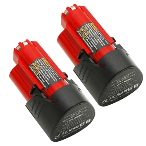 UADCA 2-Pack 4.0Ah Replacement Battery Compatible with MIiwkee 12V Lithium Ion Battery 48-11-2420 48-11-2440 48-11-2402 48-11-2411 48-11-2412 Cordless Power Tools - Image 1