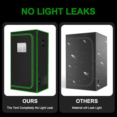 MELONFARM 3x3 Grow Tent, 34"x34"x72'' High Reflective 600D Diamond Mylar Canvas with Observation Window and Floor Tray for Hydroponic Indoor Plant Growing - Image 2