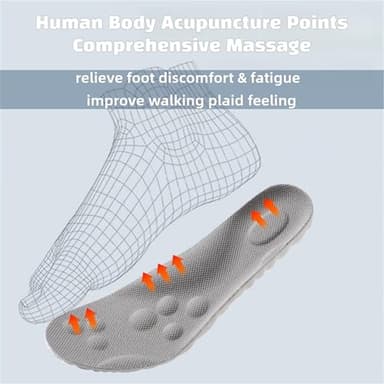 Steppers Massage Insoles for Men Women - 2 Pairs, Enhanced Arch Support & Cushioned Comfort, Breathable Memory Foam, Fits All Shoe Types (Orange, XL(Men 10.5-12)) - Image 6