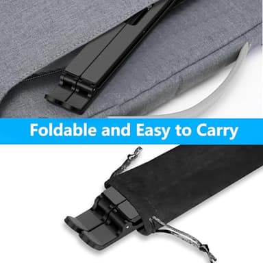 Gogoonike Adjustable Laptop Stand, Portable Laptop Riser for Desk, ABS+Silicone Foldable Ventilated Cooling Notebook Holder Stand for 10-15.6” Laptops,Tablets - Image 5