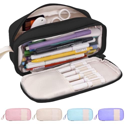 JAESITETER Big Capacity Pencil Case Aesthetic Pencil Case Office College School Large Storage High Capacity Pencile Pounch for Teen Girl Boy Men Women Design Large Pen Bag