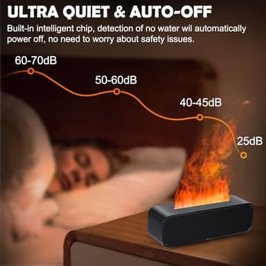 7Color Flame Diffuser, Bonfire and Fireplace 10.7"3"3.1" (Black) - Image 4