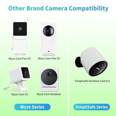 2Pack Wall Mount Bracket for Ring Stick Up Cam & Ring Outdoor Cam Plus, Adjustable Durable Mount Stand Also fit for eufy Arlo Simpllisafe Cam, Drill or No Drill Two Ways Installation Strong Adhesive - Image 4