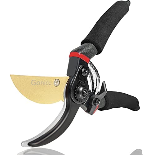 gonicc 8" Professional Premium Titanium Bypass Pruning Shears (GPPS-1003), Hand Pruners, Garden Clippers. - Image 1