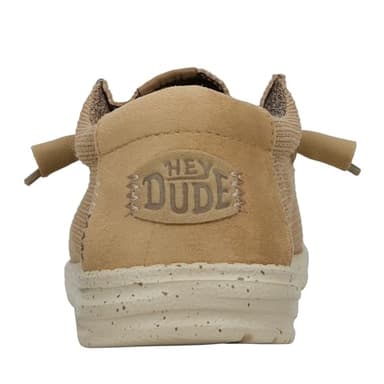 HEYDUDE Wally Sport Mesh | Men's Shoes | Men's Slip On Loafers | Comfortable & Light-Weight Tan/White - Image 5