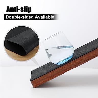 Homaxy Faux Leather Heat Resistant Placemats for Dining Table Set of 12, Waterproof Wipeable Washable PU Table Mats, Easy to Clean Anti-Slip Place Mats, 11.8" x 17", Black - Image 3