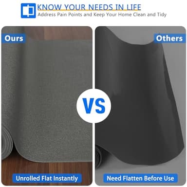 WochiTV Shelf Liner for Cabinets, Drawer 20 x 236 inches, Non Adhesive Non Slip Foam Rubber Mat for Kitchen, Pantry, Bathroom, Cupboard, Garage, Closet, Shelves, Drawer, Tool Box, Gray - Image 2