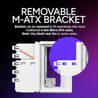 Cooler Master Vertical GPU Card Holder Kit V3 White , PCIe 4.0 5.0 Motherboards GPUs RTX 5090 RX 9070 XT, ABS Casing, 165mm Length, Modula Adjustable for E-ATX ATX Micro ATX Case - Image 4